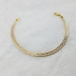 925 Sterling SILVER and GOLD Chain Bracelet
